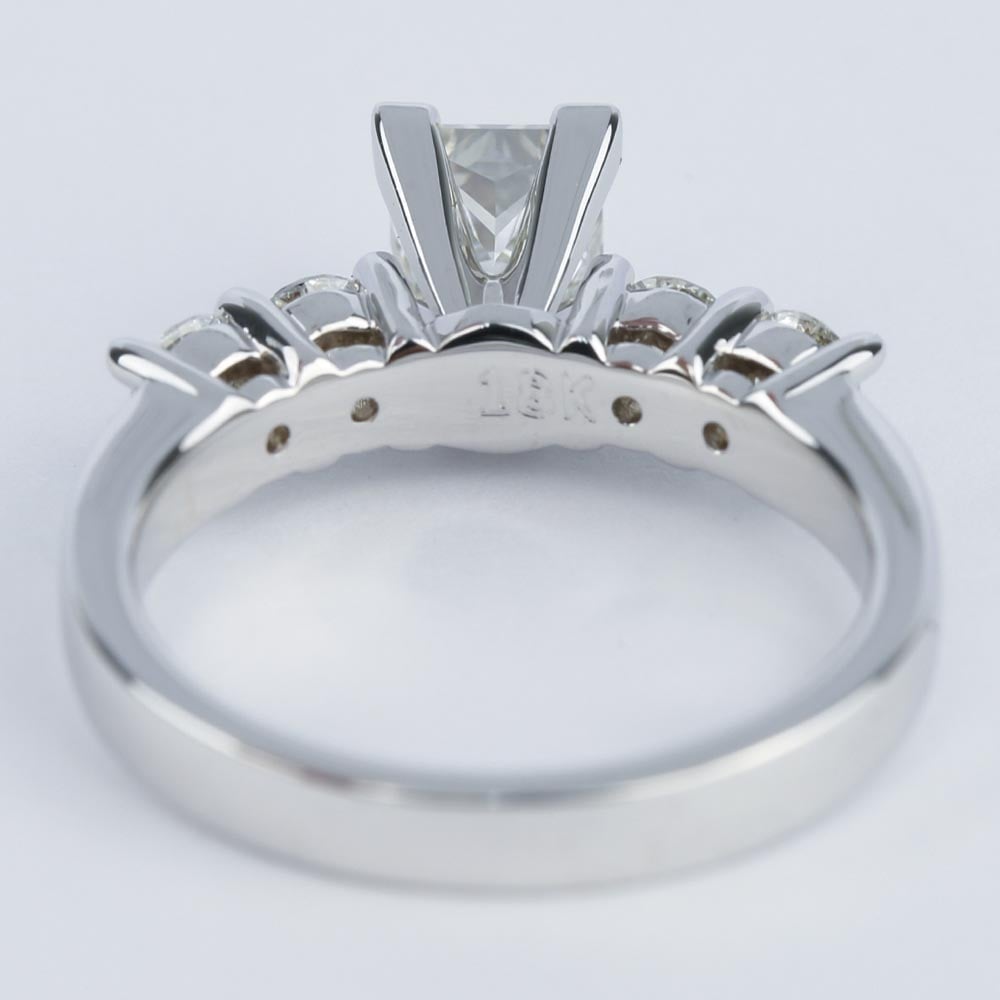 5 Diamond Engagement Ring With Princess Cut Diamond - small angle 4